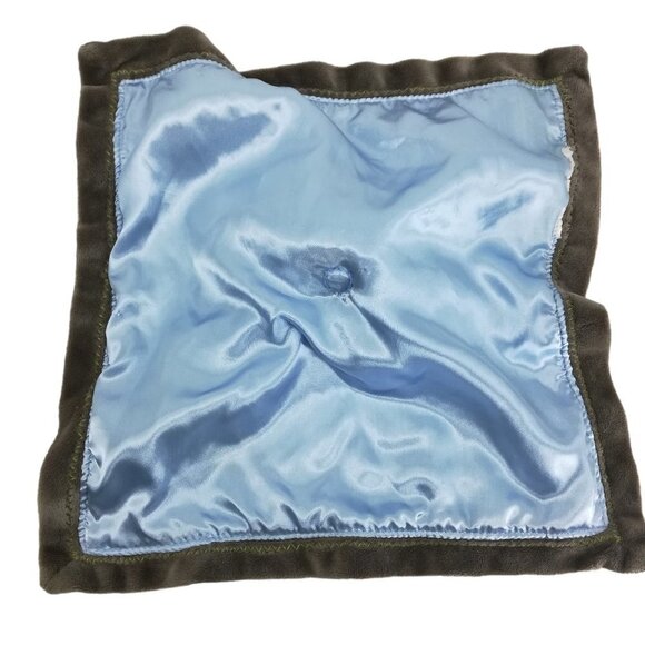 Carters Monkey Blue Brown Mommy Thinks I'm Awesome Rattle Lovey Lovie Satin - Picture 6 of 6